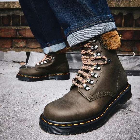 Dr Martens 1460 Serena Collar Warm Wair Doc Boots BNWT US11,Specials : American Fashion Style Bags On Sale